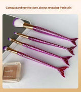 4-Piece Mermaid Gradient Eye Makeup Brush Set