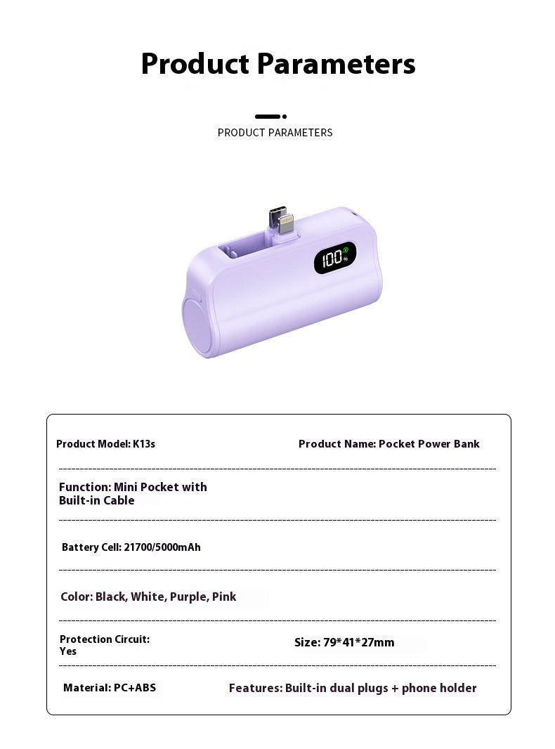 Pocket Mini Capsule Power Bank