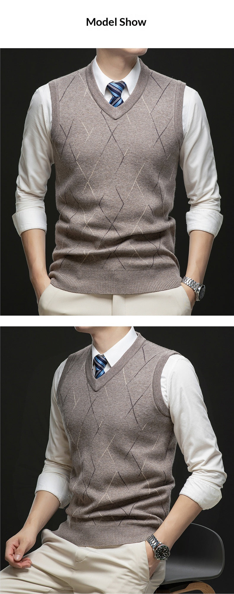 Men’s Sleeveless Knitted Vest