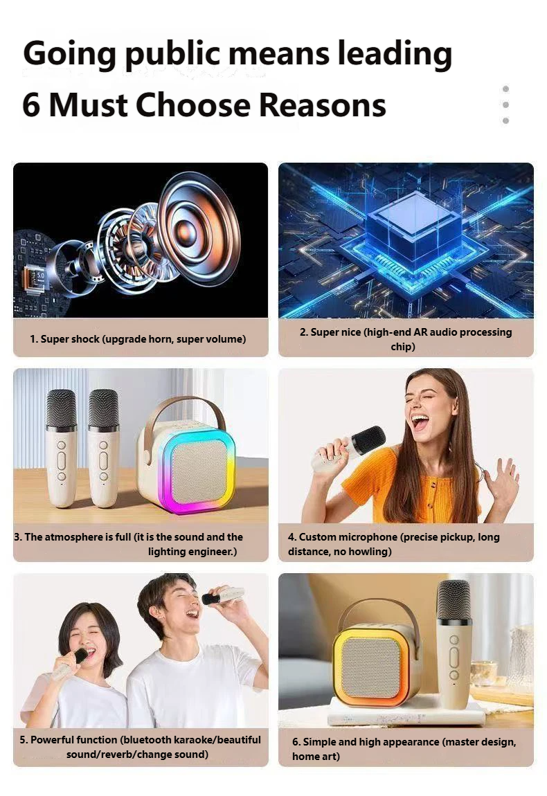 K12 Portable KTV Bluetooth Speaker Set