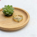 Two‑Row Micro Pave Ring