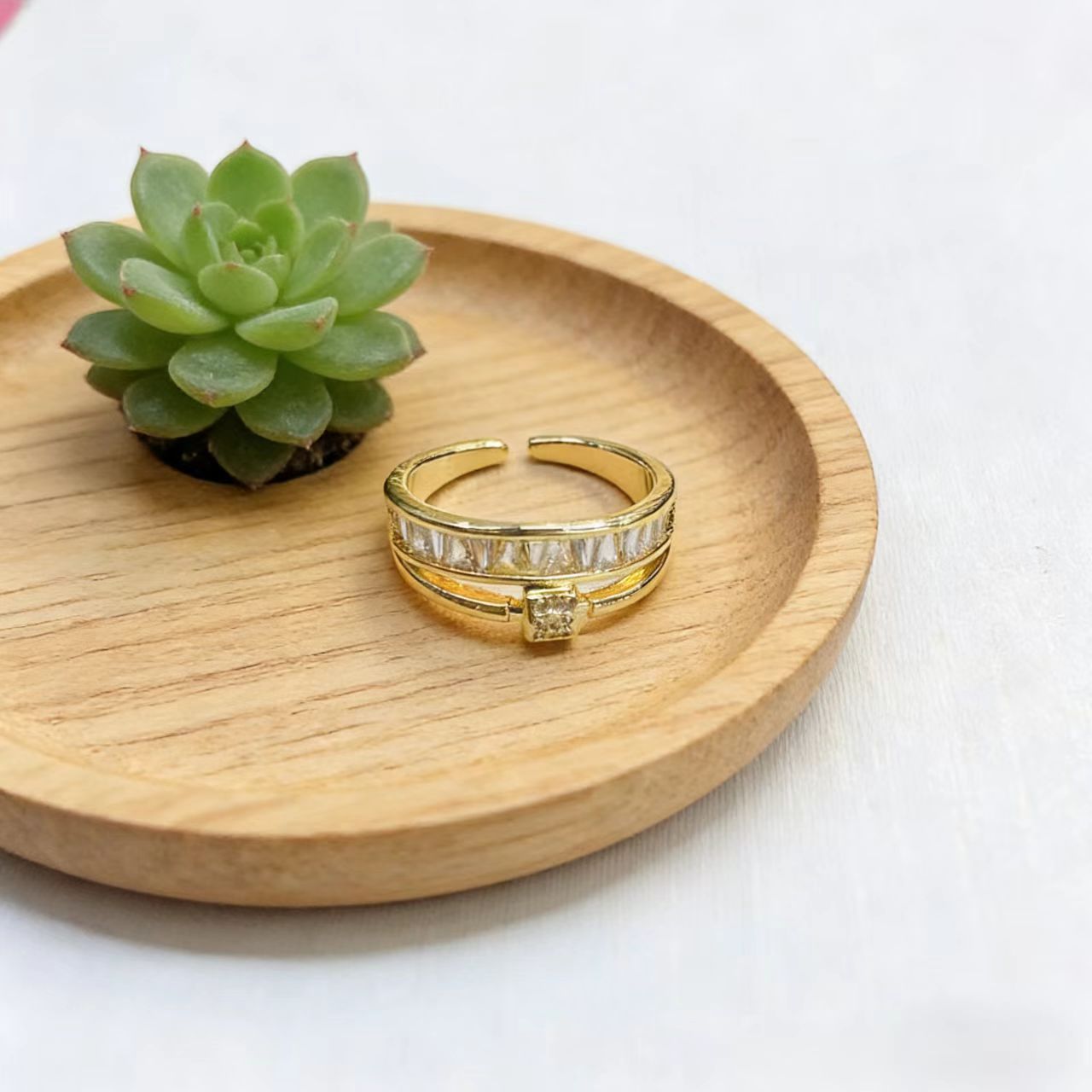 Two‑Row Micro Pave Ring