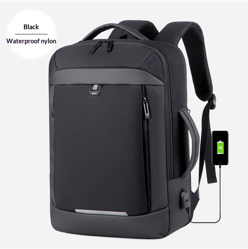 Multi-Functional Black Laptop Backpack