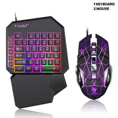 Single‑Hand Gaming Keyboard & Mouse Set
