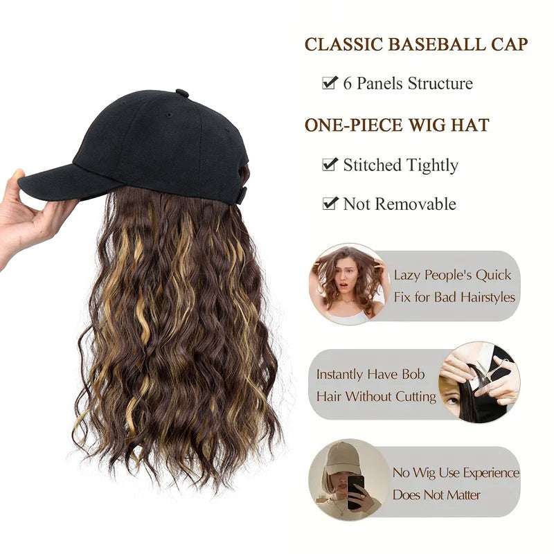 Women’s Mid‑Length Hair Peaked Cap