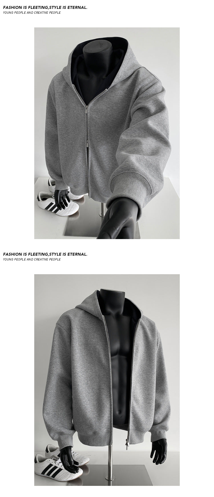 Casual Cropped Cardigan Hoodie – Stylish Comfort for All Seasons