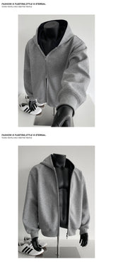 Casual Cropped Cardigan Hoodie – Stylish Comfort for All Seasons