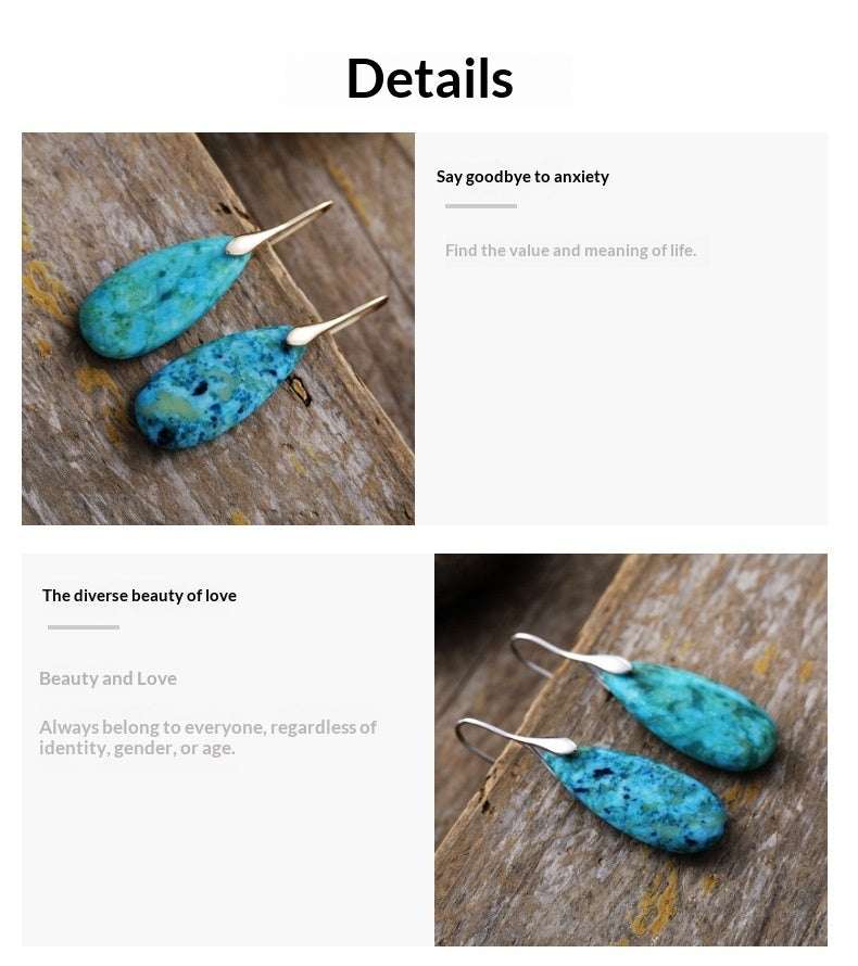 Light Luxury Teardrop Phoenix Stone Earrings