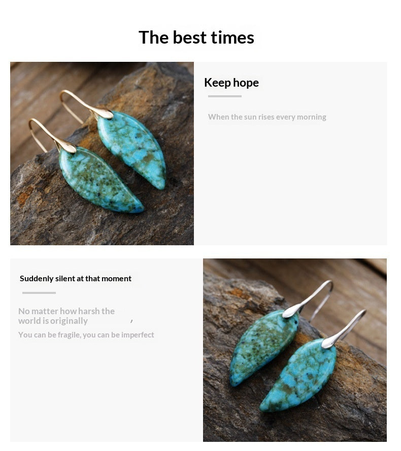 Light Luxury Teardrop Phoenix Stone Earrings
