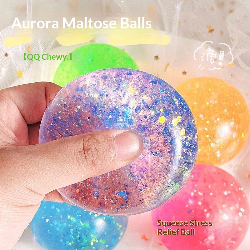 Golden Powder Maltose Ball – Soft Stress‑Relief Squeeze Toy for Relaxation & Sensory Play