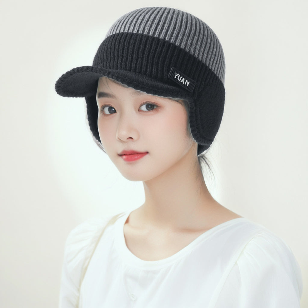 Men’s Fleece-Lined Thickened Warm Knitted Hat – Winter Comfort