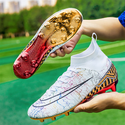 Men’s High-Top Soccer Artificial Grass Training Shoes