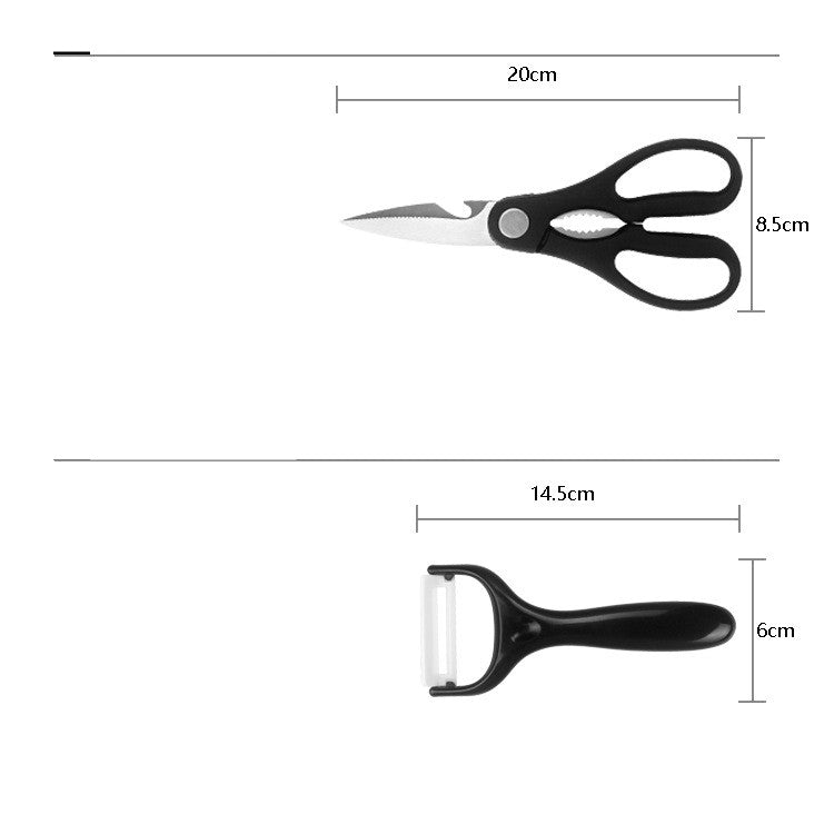 17-Piece Stainless Steel Kitchen Knife Set