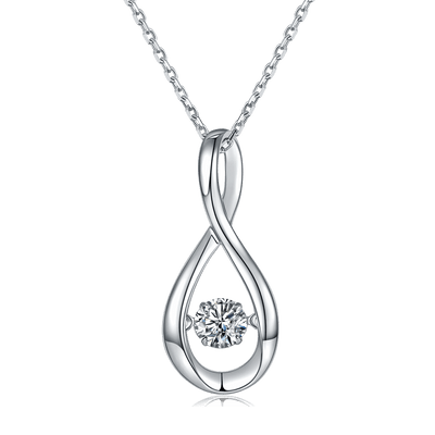 Luxury Moissanite Necklace – Plated Pendant, Chic Light Luxury Jewelry