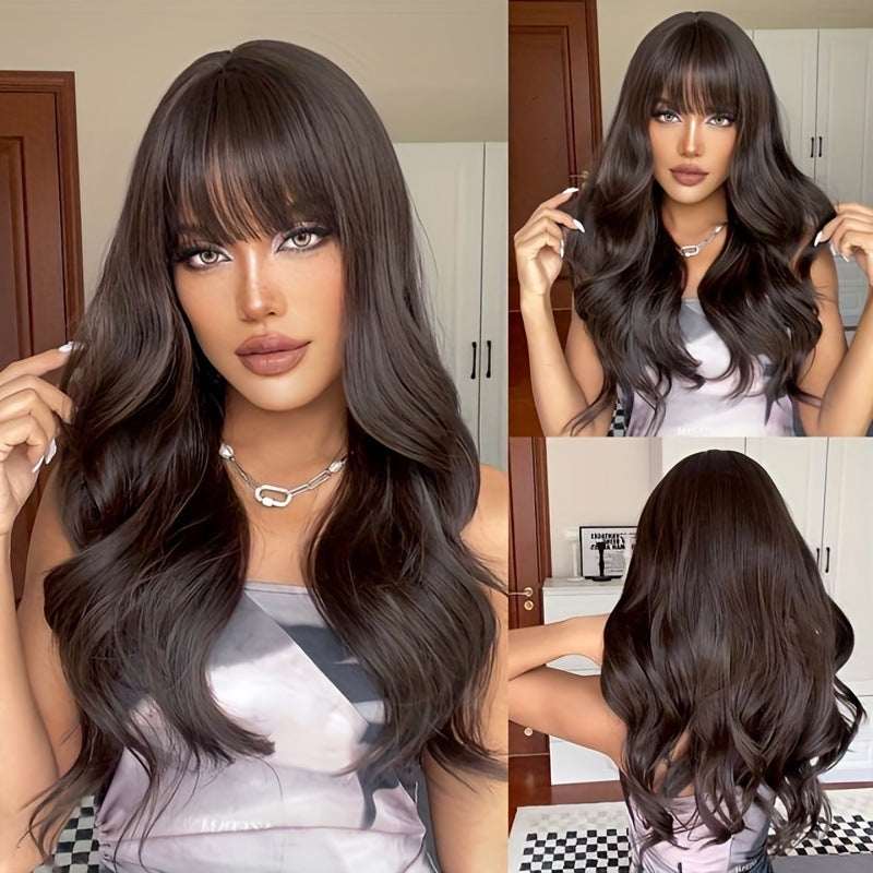 Long Wavy Full‑Head Wig