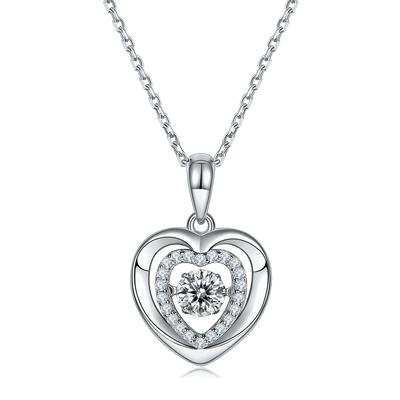 Luxury Moissanite Necklace – Plated Pendant, Modern Light Luxury Jewelry