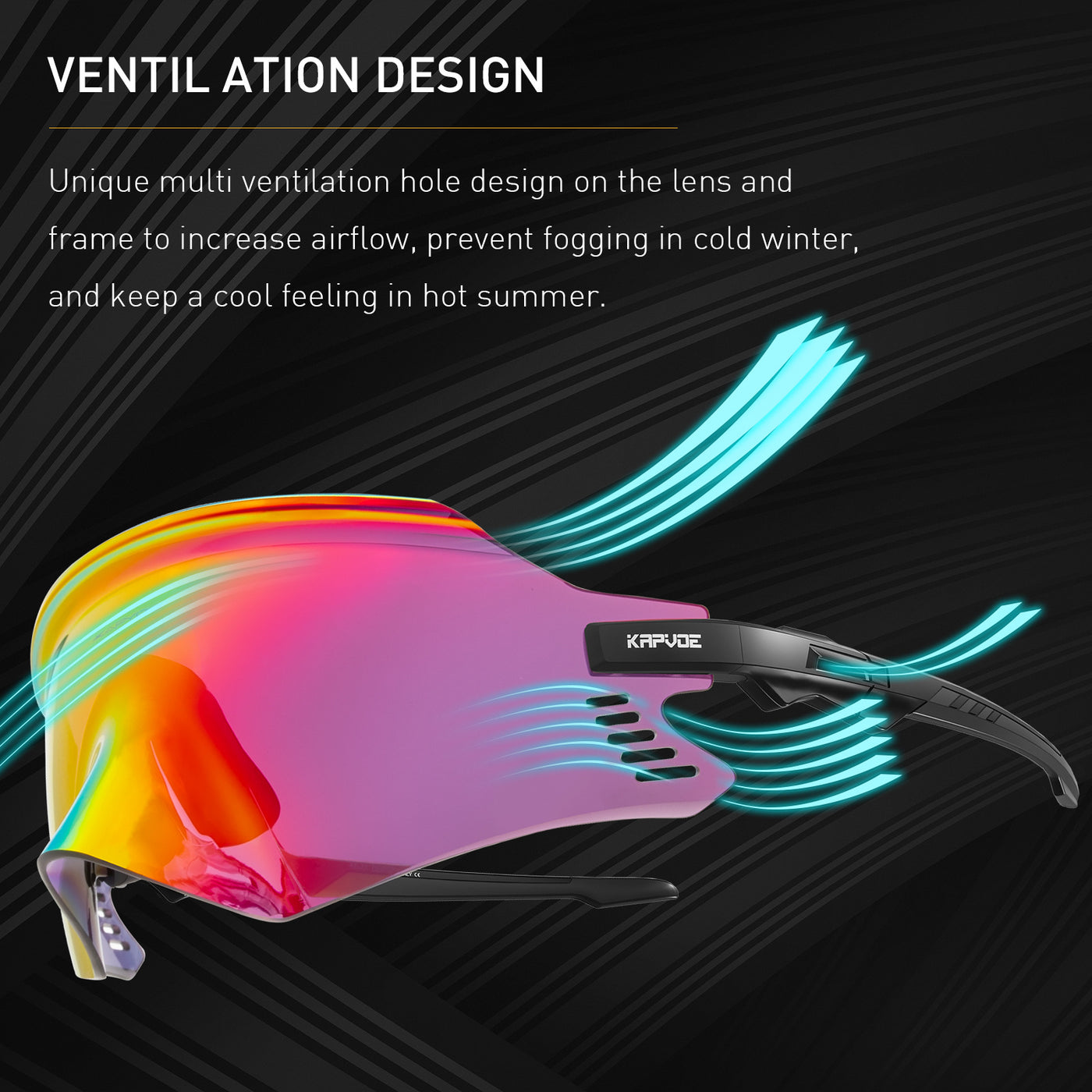 Kapvoe UV Protective Cycling Goggles