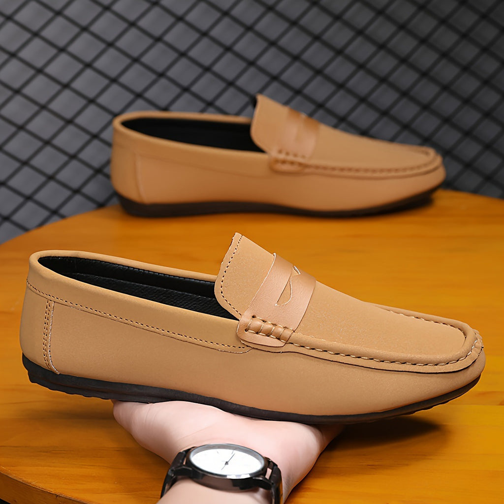Men’s Solid Color Penny Loafers