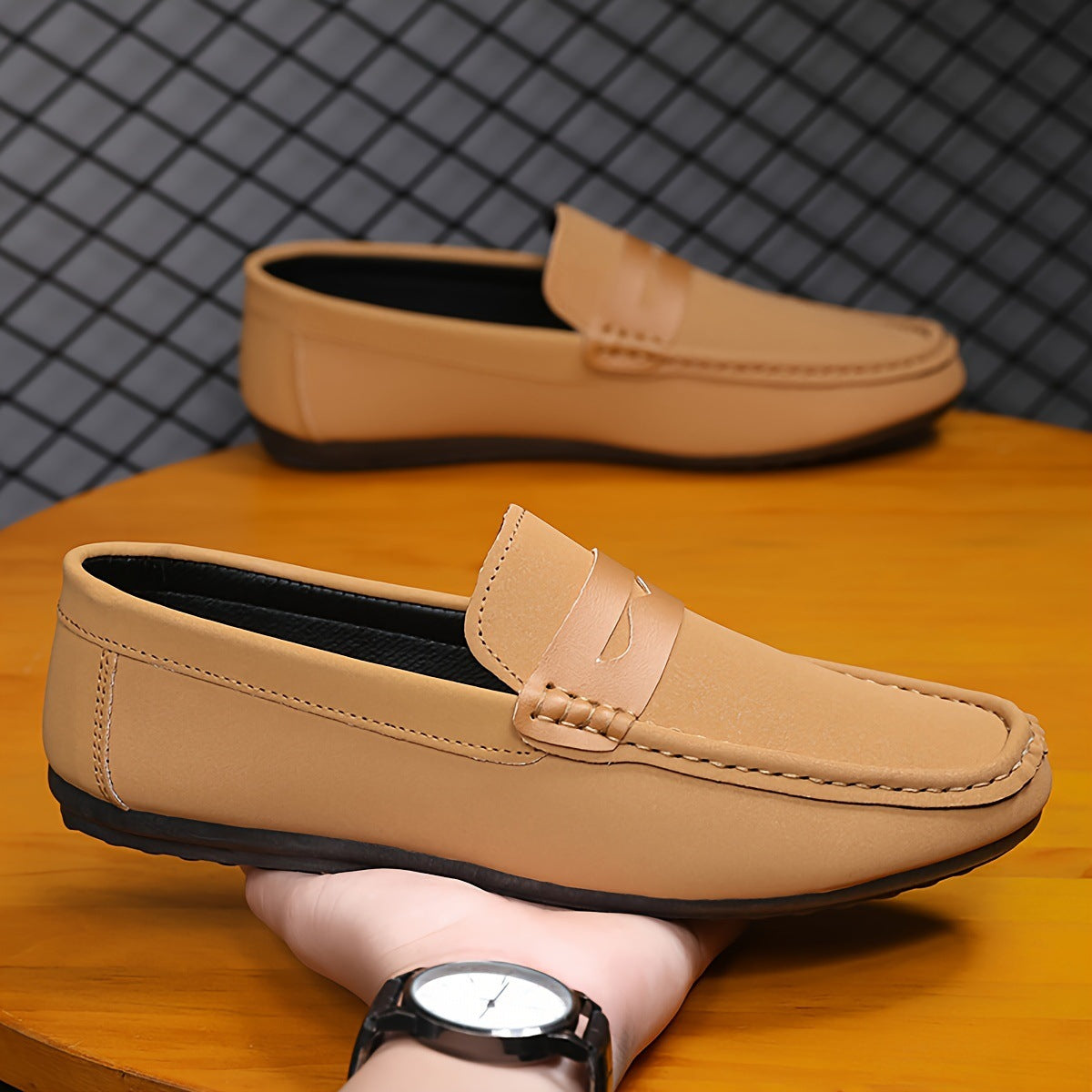 Men’s Solid Color Penny Loafers