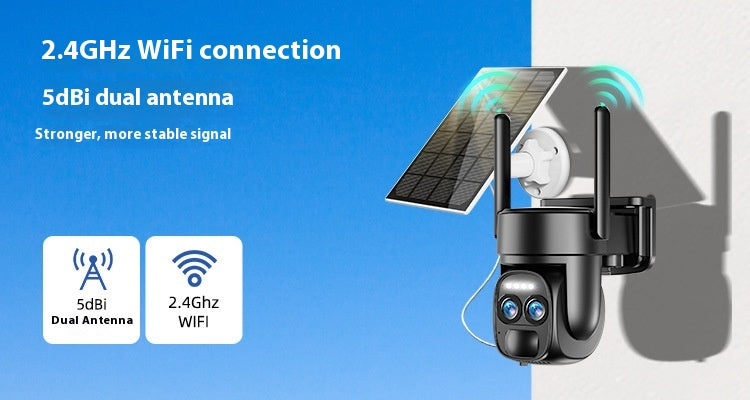 Solar-Powered 8X Zoom Surveillance Camera