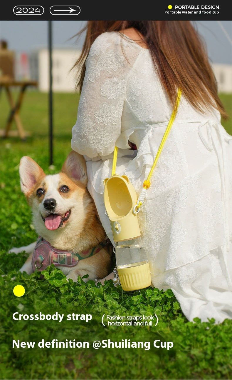 2-in-1 Portable Dog Water Bottle & Food Container