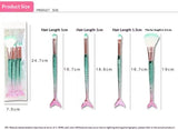 4-Piece Mermaid Gradient Eye Makeup Brush Set