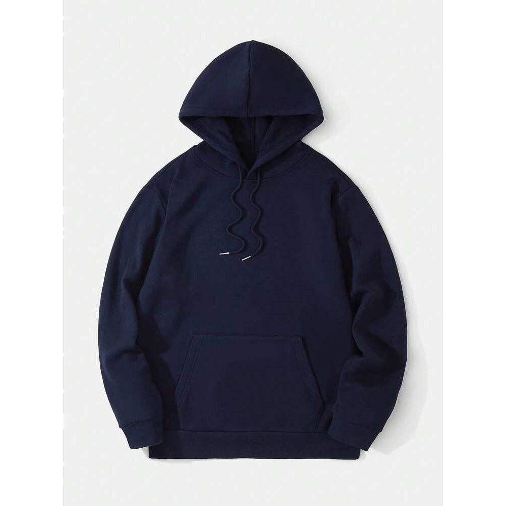 Men’s Solid Color Drop Shoulder Hoodie