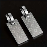 18K Gold-Plated Hollow Rectangle Hoop Earrings