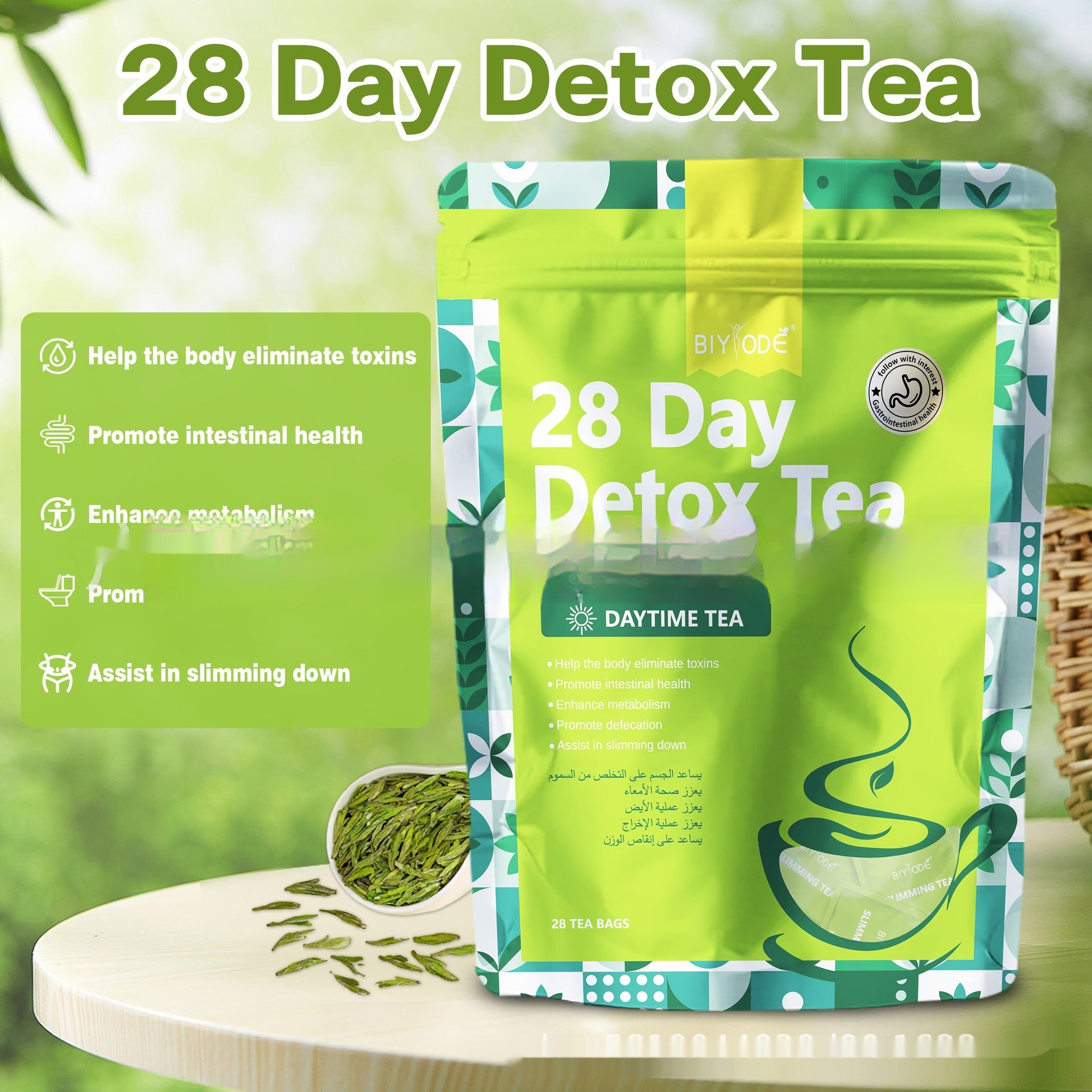 28-Day Detox Slimming Tea – Boost Metabolism & Cleanse Naturally