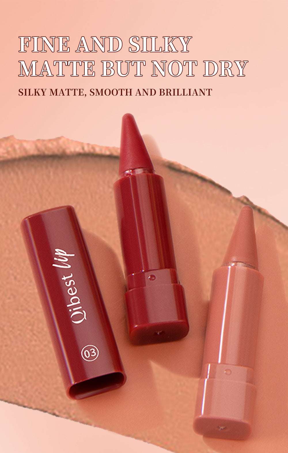 Matte Twist‑Up Lipstick