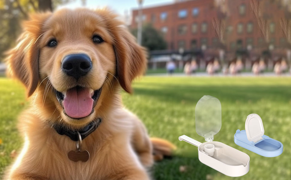 2-in-1 Portable Dog Water Bottle & Food Container