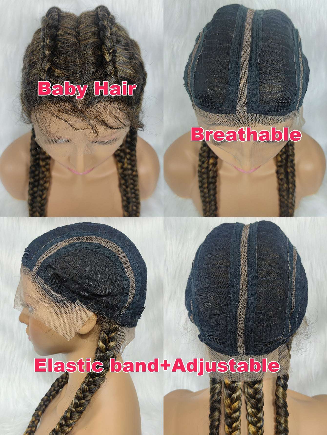 4-Strand Lace Braids Wig