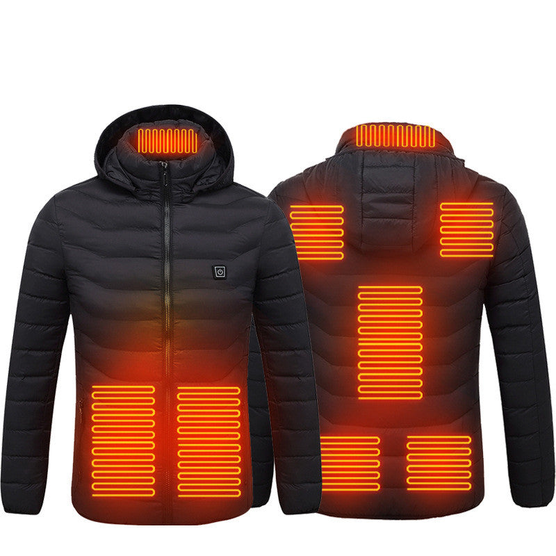Smart 8-Piece Heating Cotton-Padded Thermal Coat