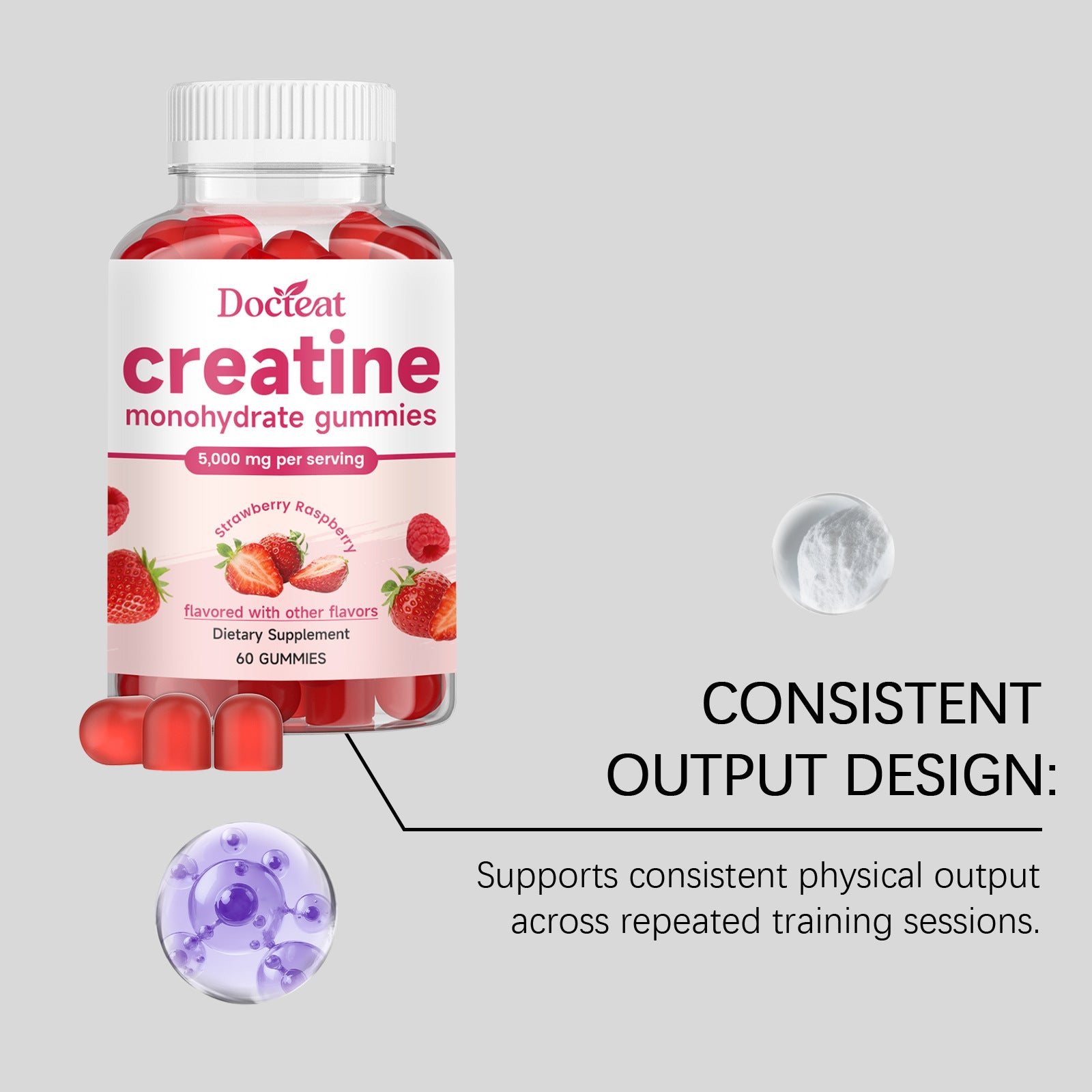 Creatine Energy Gummies – Boost Strength, Stamina & Recovery