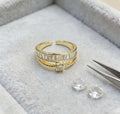 Two‑Row Micro Pave Ring