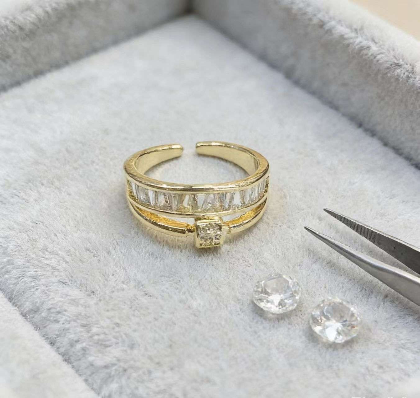 Two‑Row Micro Pave Ring