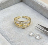 Two‑Row Micro Pave Ring