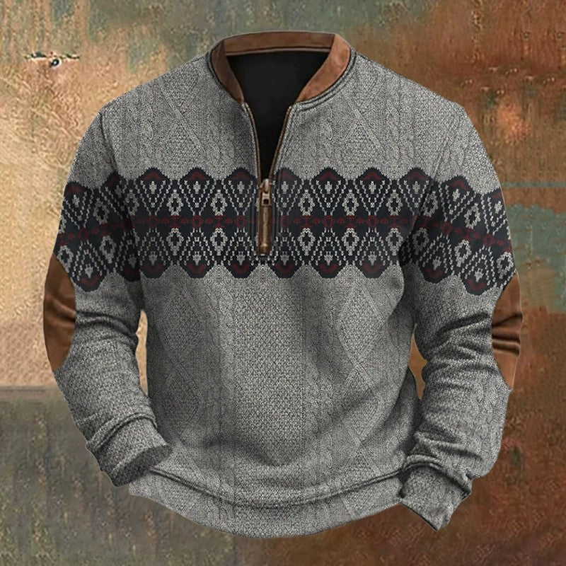 Men’s 3D Digital Print Fashion Zip-Up Hoodie