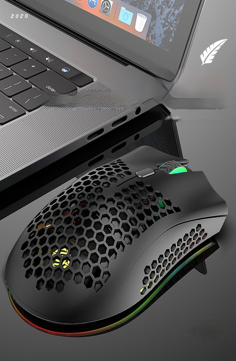 Hollow-Out Luminous Wireless Gaming Mouse