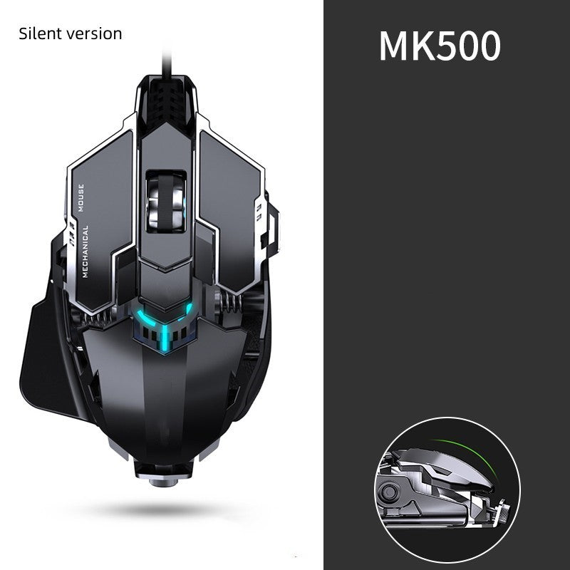 Forerunner Esports Gaming Mouse – Wired Mechanical Macro Mouse with Metal Weight & Silent Clicks