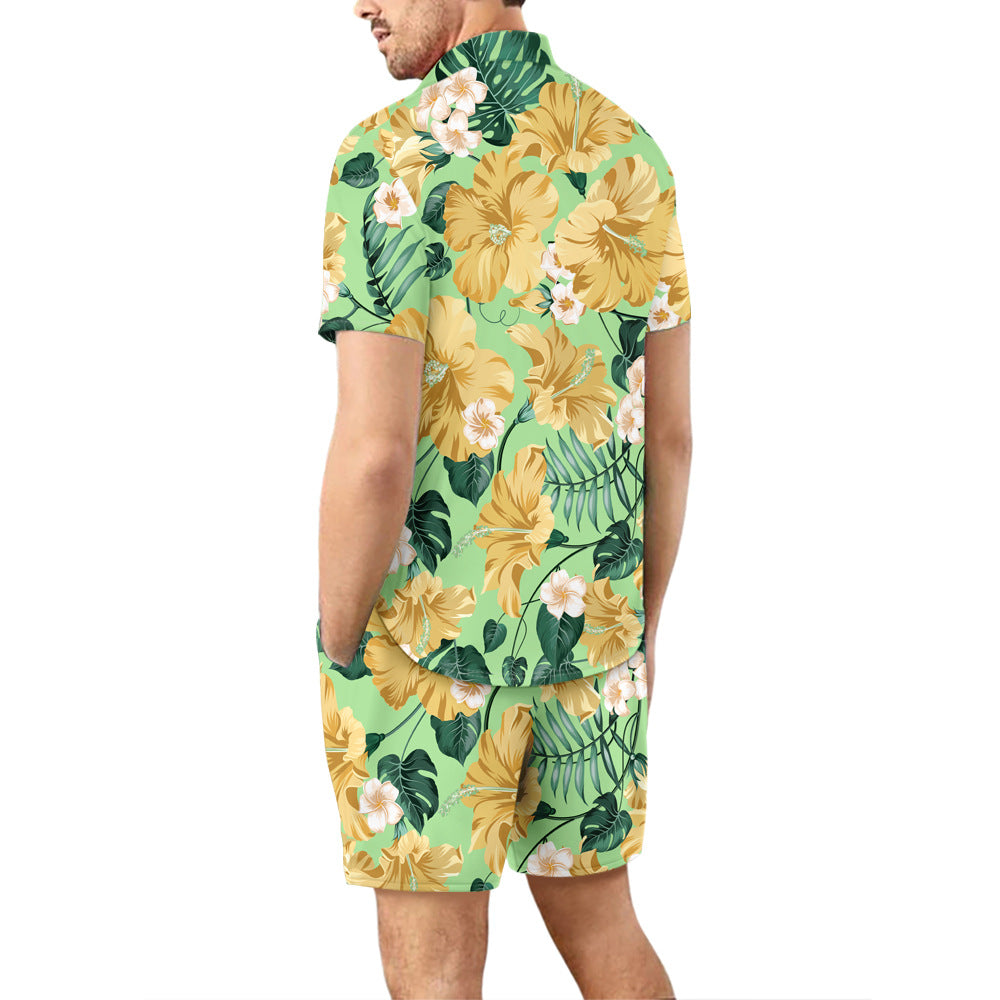 Men’s 2-Piece Printed Beach Suit