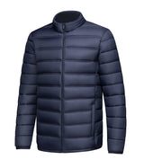 Men’s Warm Stand-Up Collar Zippered Cotton-Padded Jacket