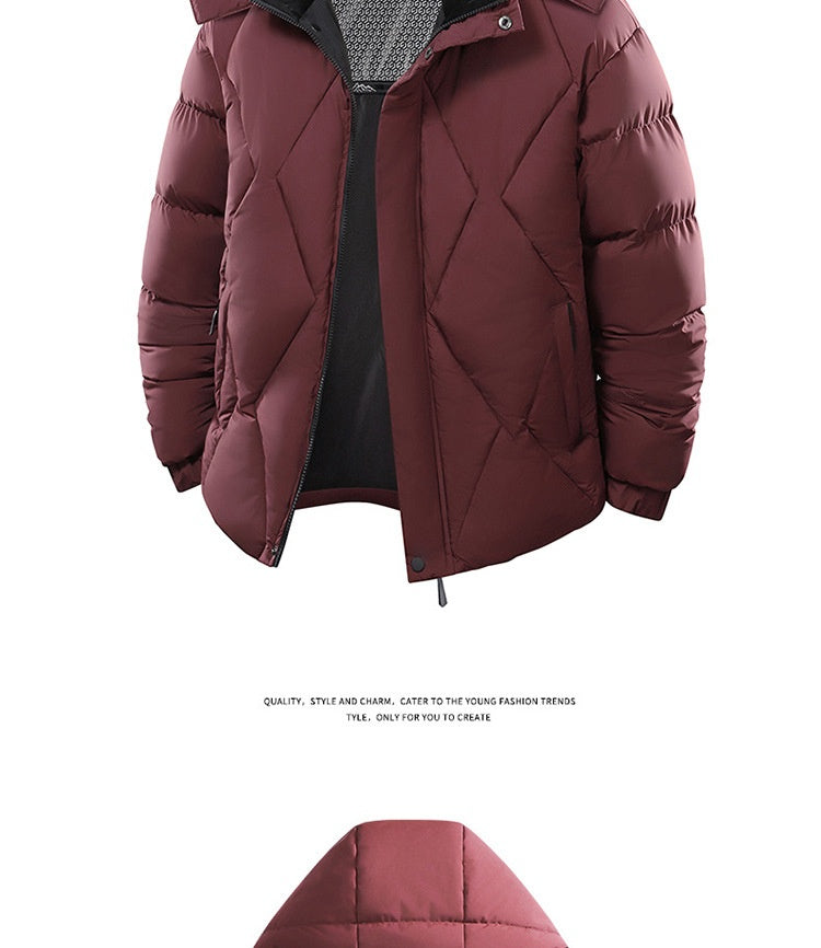 New Winter Men’s Detachable Hood Cotton-Padded Coat