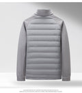 Men’s Stand-Up Collar Patchwork Down Jacket