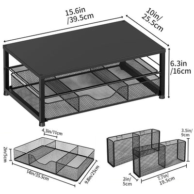 Two-Tier Computer Monitor Riser