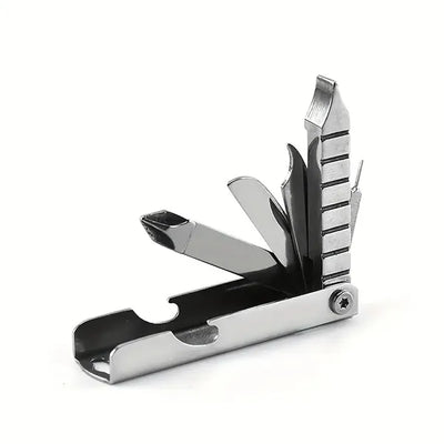 TitanForge Nomad Grid | 11-in-1 Stainless Steel Multi-Tool & Media Stand