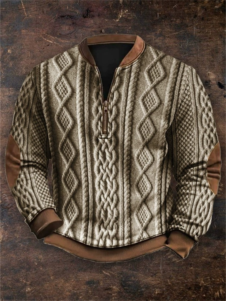 Men’s 3D Digital Print Fashion Zip-Up Hoodie