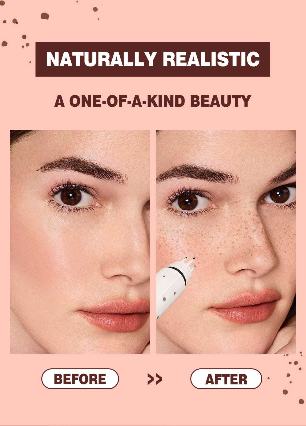 Brown Facial Pseudo Freckle Makeup Brush