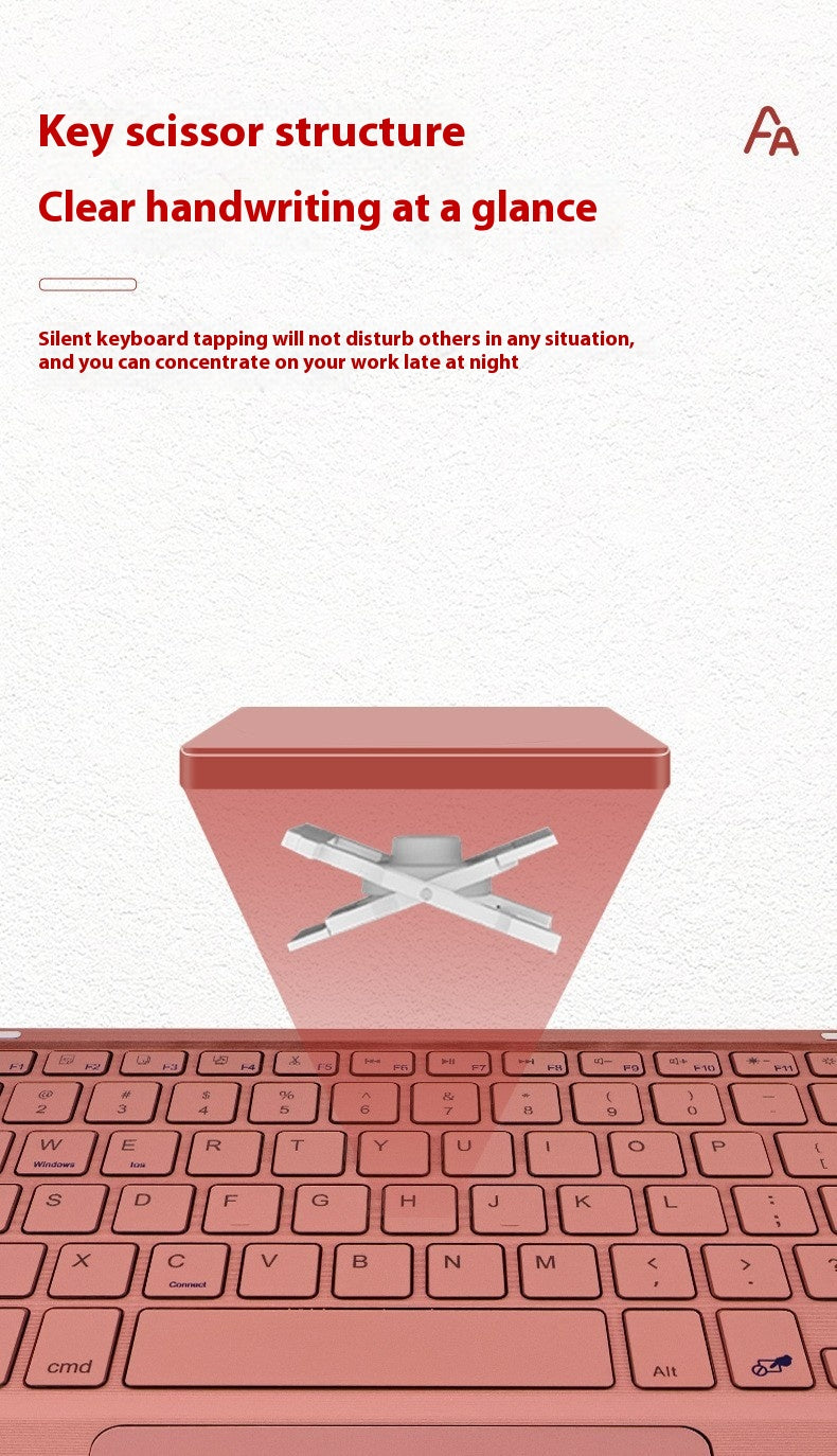 Square Hat Touch Bluetooth Wireless Charging Keyboard