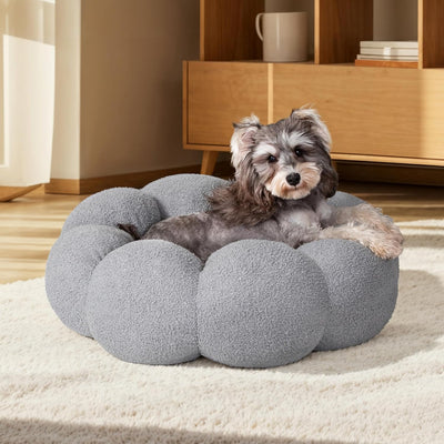 Calming Bed for Cats & Dogs, Non-Slip & Washable